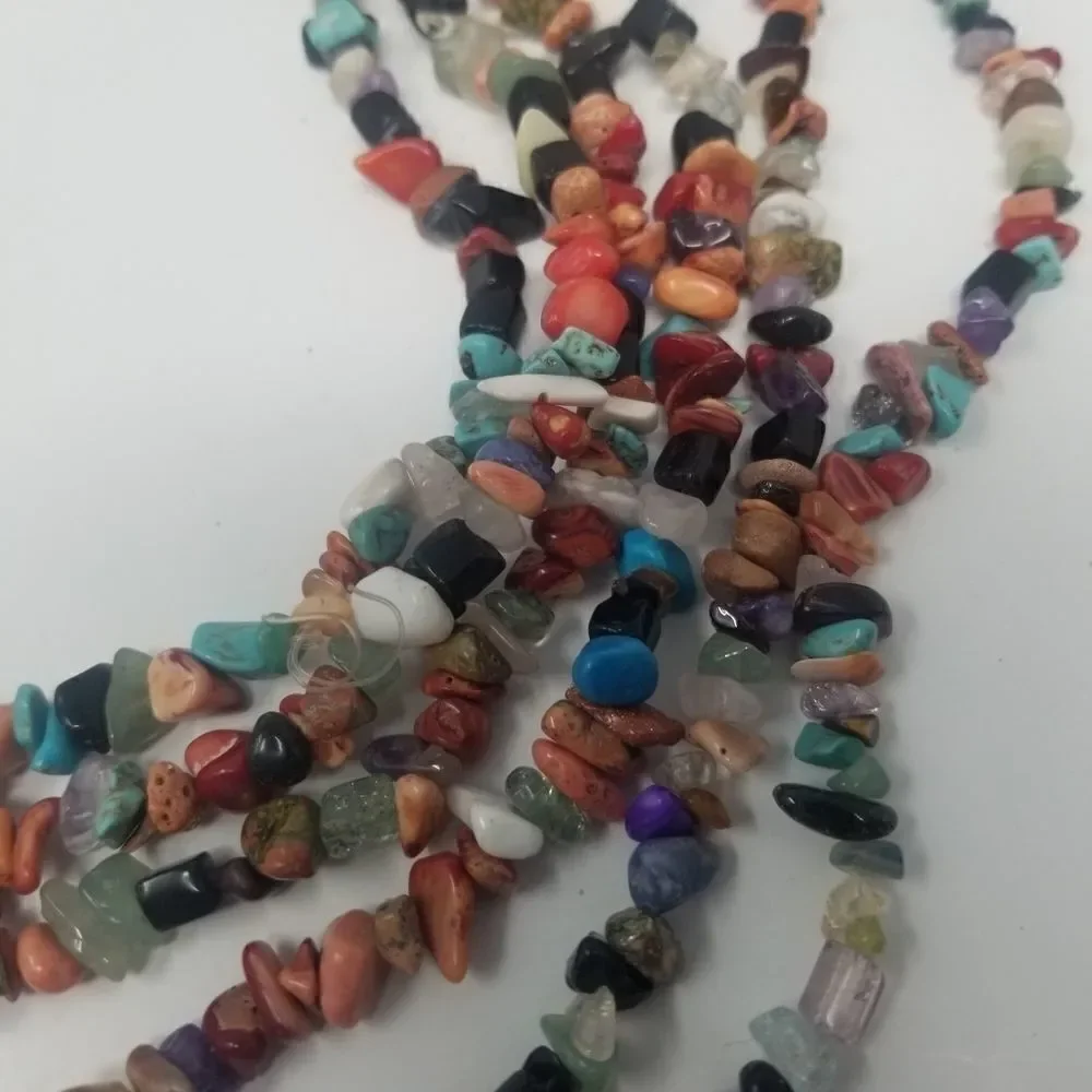 One Strand Assorted Agate Chips - Picture 3 of 5